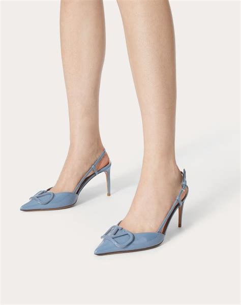 vlogo versace|Vlogo Signature Patent Leather Slingback Pumps .